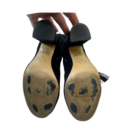 CHELSEA & ZOE Black Mid High Heeled Boots Size 8 - Picture 16 of 16